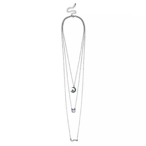 Moon, Stars, Constellation Triad Long Necklace by Hot Topic - Picture 3 of 6
